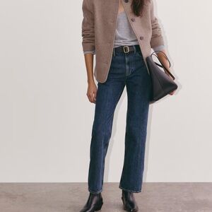Everlane High Rise Straight Jean in Indigo